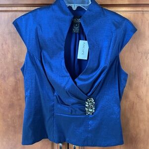 NEW XSCAPE Blue Top with embellishment Size 8